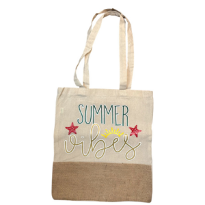 Shopper in cotone e juta Summer Vibes