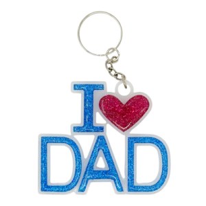 Portachiavi in resina “I love DAD”